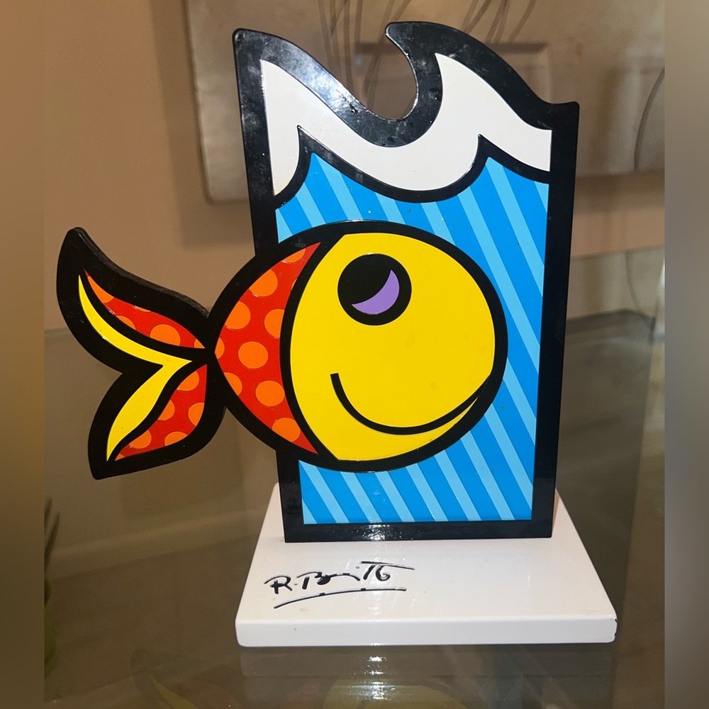 Romero Brito “ Boom Fish “ white base